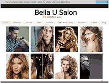 Tablet Screenshot of bellausalonspa.com